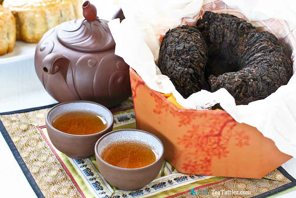 Black Sesame and Lotus Paste Mooncakes for the Mid Autumn Festival celebrated on the 15th day of the 8th moon of the Lunar calendar. | TeaTattler.com #mooncakes #midautumnfestival #mooncakefestival