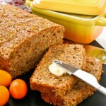 Spiced Kumquat Nut Bread with Gold Shimmer - a delicious tea bread fragrantly spiced with cinnamon, ginger, cloves, cardamom, and nutmeg. | TeaTattler.com #spicedbread #kumquatbread