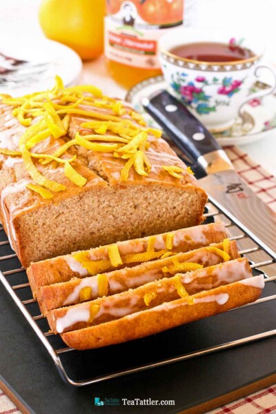 Marmalade Tea Cake - a fragrant and fine textured cake perfect with a cup of tea. The marmalade gives it a lovely flavor and keeps it moist. | TeaTattler.com #marmaladeteacake #marmaladecake #teacake
